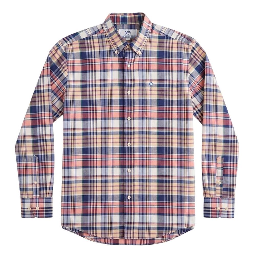 Southern Tide Plaid Button Down Shirt Mens Size Medium
